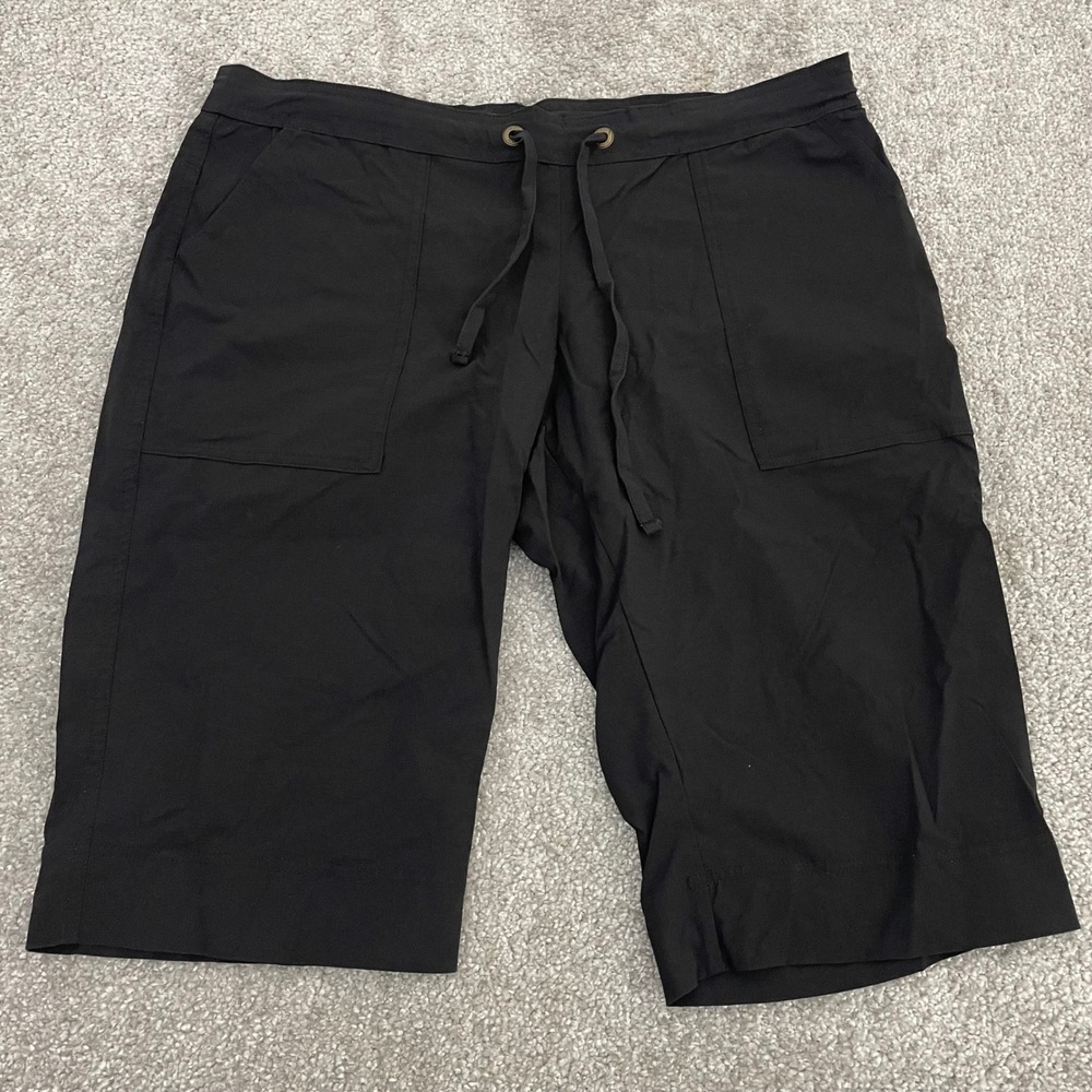 Prana Shorts Womens Small Breathe Black Drawstring Pockets Activewear Women